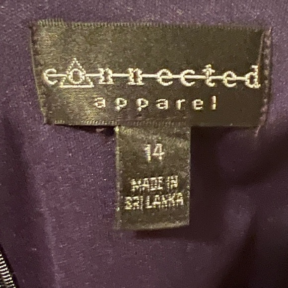 Connected Apparel Geometric Midi Dress Blk/Wht Zig Zag Women's Sz 14 - Picture 5 of 5